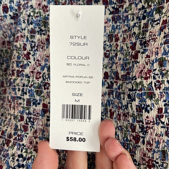 NWT French Connection floral peplum top - Picture 5 of 6